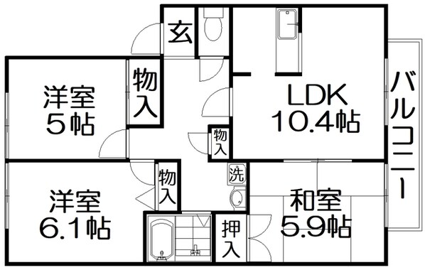 寿マンションの物件間取画像